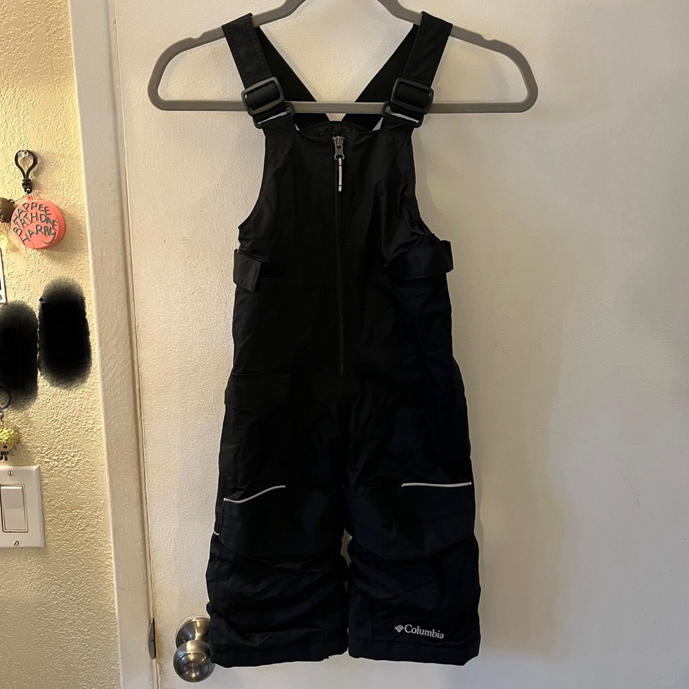 Columbia Snow Bib Suit 3T Black Omnitech Adjustable Straps Reinforced Knees